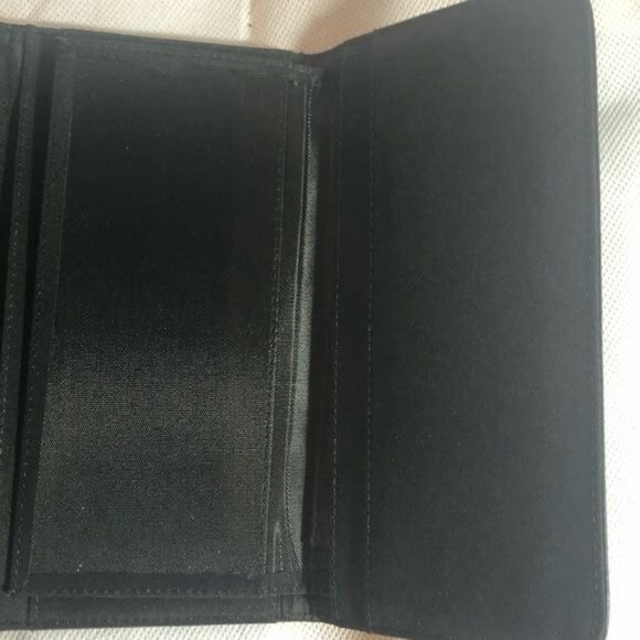 Dog black embellished snap wallet black blue women's separate check book READ - Picture 5 of 8
